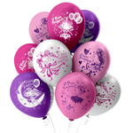 Шар латексный 30см С ДР! Принцессы (Ассорти)