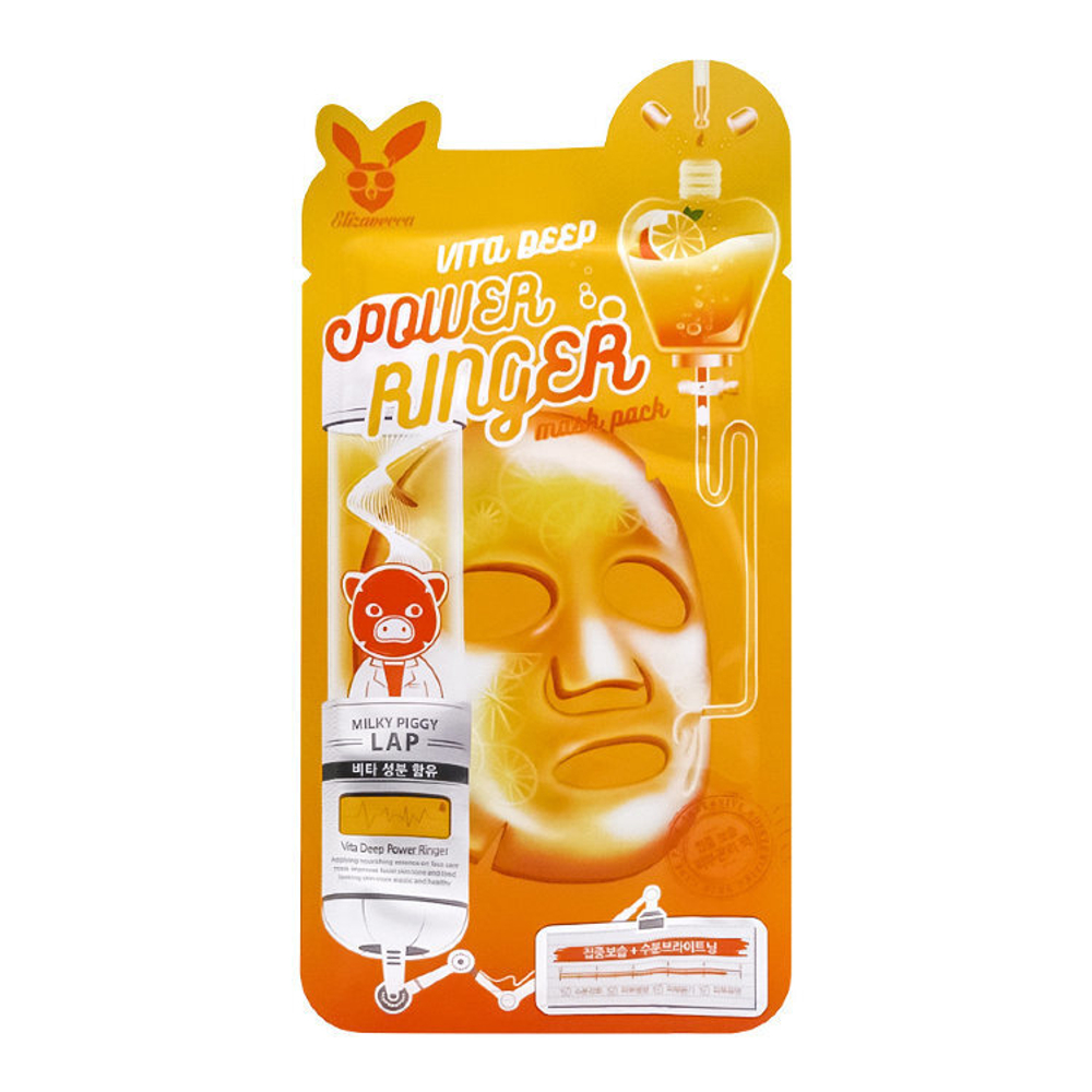 Тканевая питательная маска мгновенного действия витаминная Elizavecca Vita Deep Power Einger Mask Pack 23 мл.