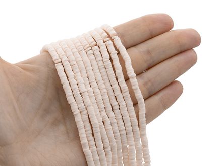 Нить каучуковых бусин 4мм (светло-пудровый)
