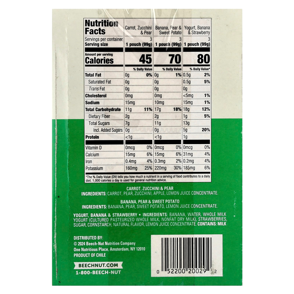 Beech-Nut, Favorite Flavors, для детей от 6 месяцев и старше, 9 пакетиков, 99 г (3,5 унции)