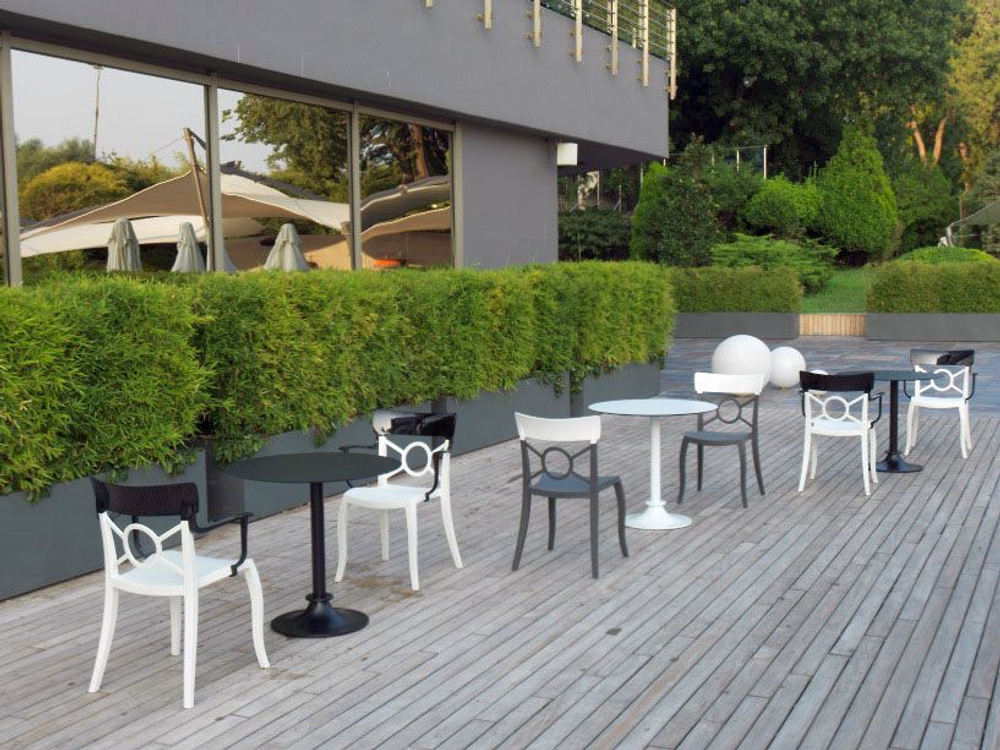 Кресло пластиковое Papatya Opera-K, белый, дымчатый