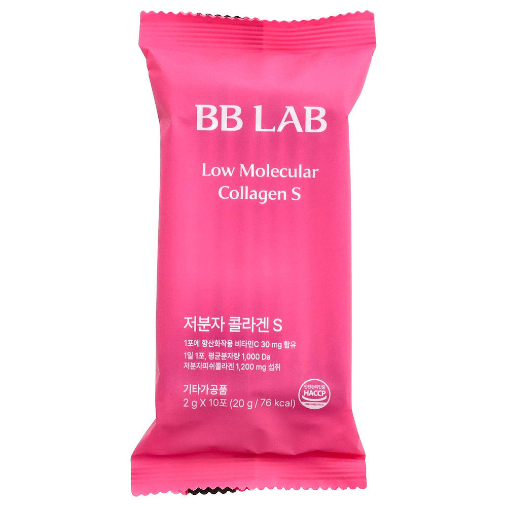BB Lab, низкомолекулярный коллаген S, 30 пакетиков по 2 г