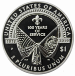 1 доллар. Американский легион. 100 лет со дня основания. США. 2019 г. PROOF