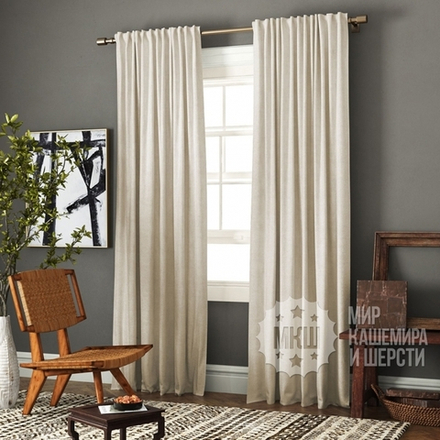 Готовые шторы ИБИЦА (арт. BL01-217-12) - (140х270)х2 см. - кремовые