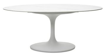 Стол AVOLA 180 MATT WHITE MARBLE SOLID CERAMIC / WHITE