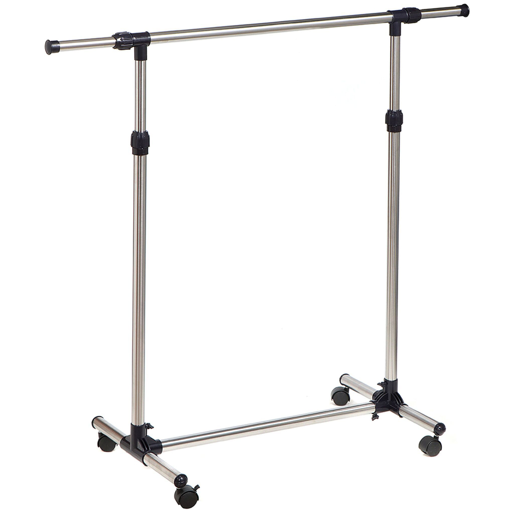 Вешалка напольная 145х41х160 см, с колесами, разборная, Y3-703, хром