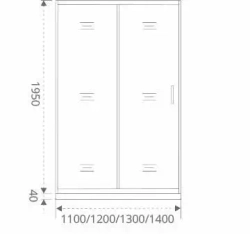 Душевая дверь в нишу Bas Antares WTW-120-C-CH 120*195 без поддона