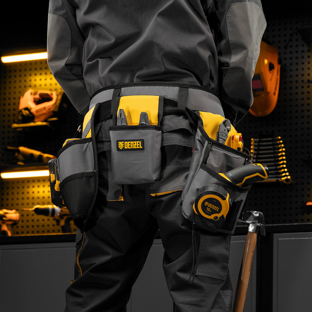 Пояс монтажника, сумки поясные, кобура для шуруповерта Denzel