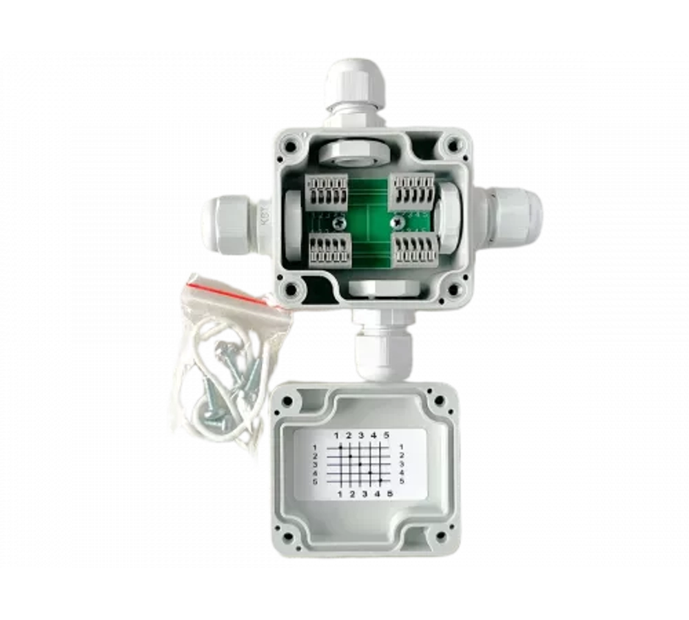 Разветвитель интерфейса RS-485/422 ПР-4 IP65 исп. 2 на din-рейку