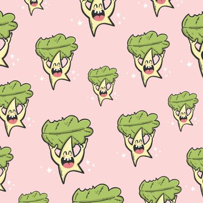 Веселая звезда с листиком