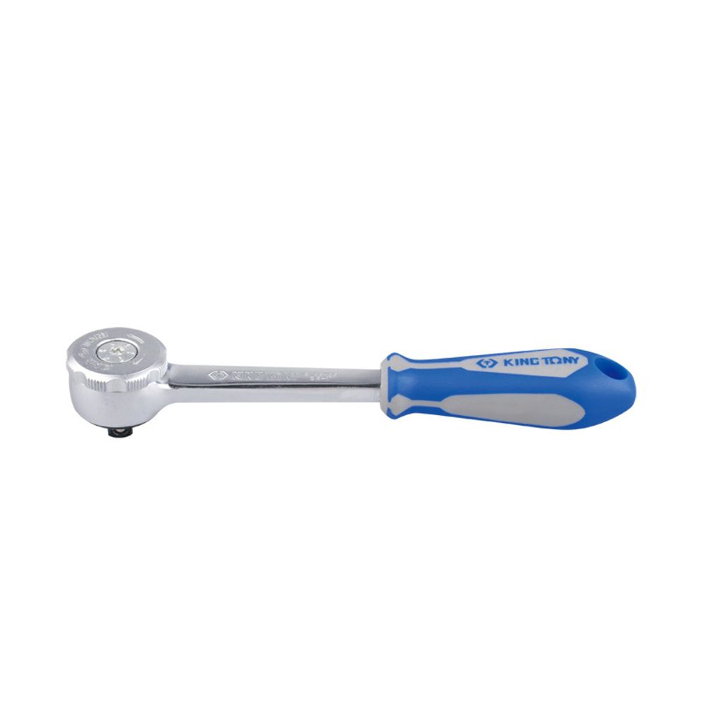 KING TONY (2755-55G) Трещотка 1/4&quot;, 140 мм, 72 зубца, дисковый механизм