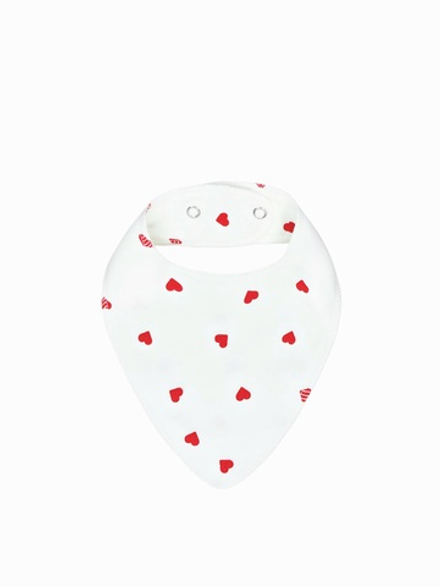 Двусторонний нагрудник Сердечки red (0-12 мес)