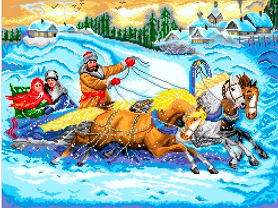 К-6041 Русская тройка. Зима