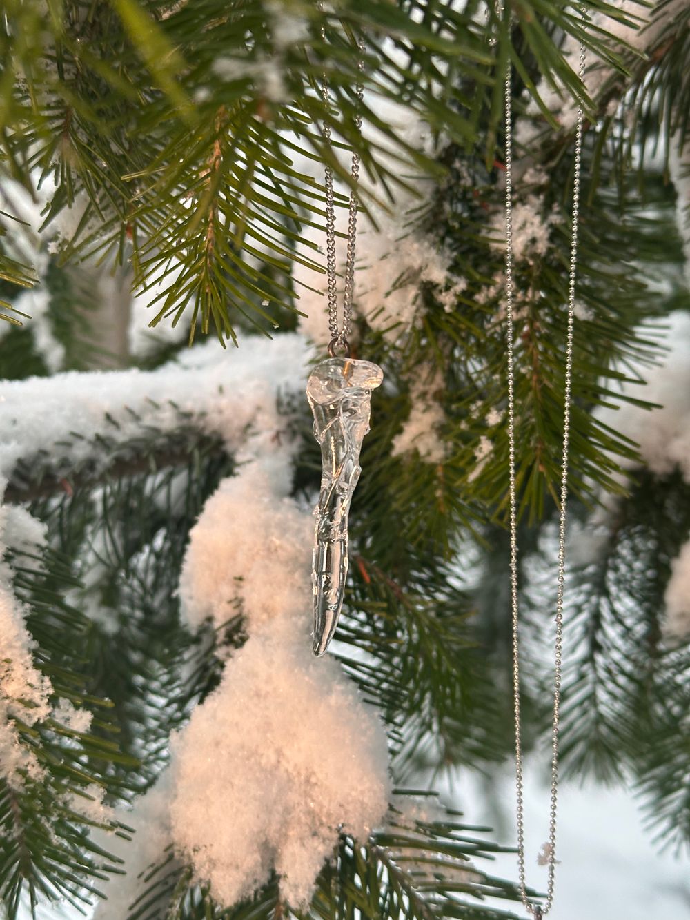Подвеска Сосулька, стекло