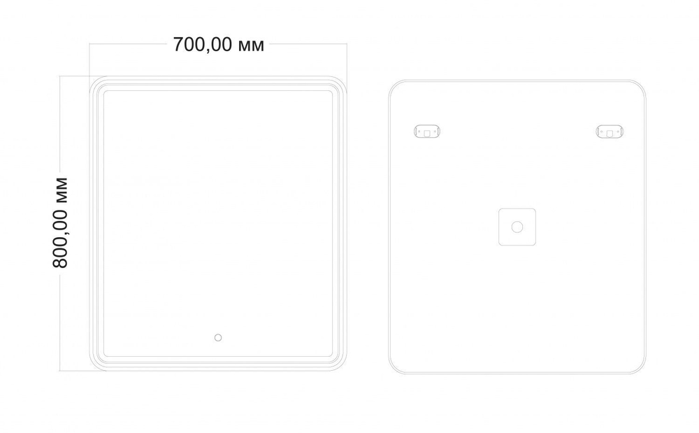 Зеркало с подсветкой ART&MAX TITO AM-Tit-700-800-DS-F