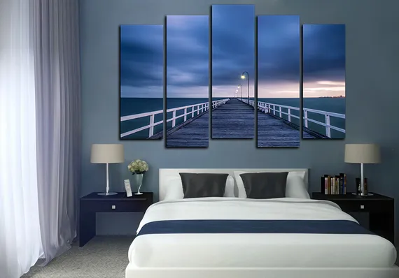 Модульная картина "Фонари на мосту"