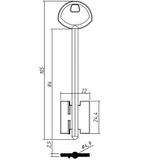 Заготовка сувальдного ключа 10661 GRD16D