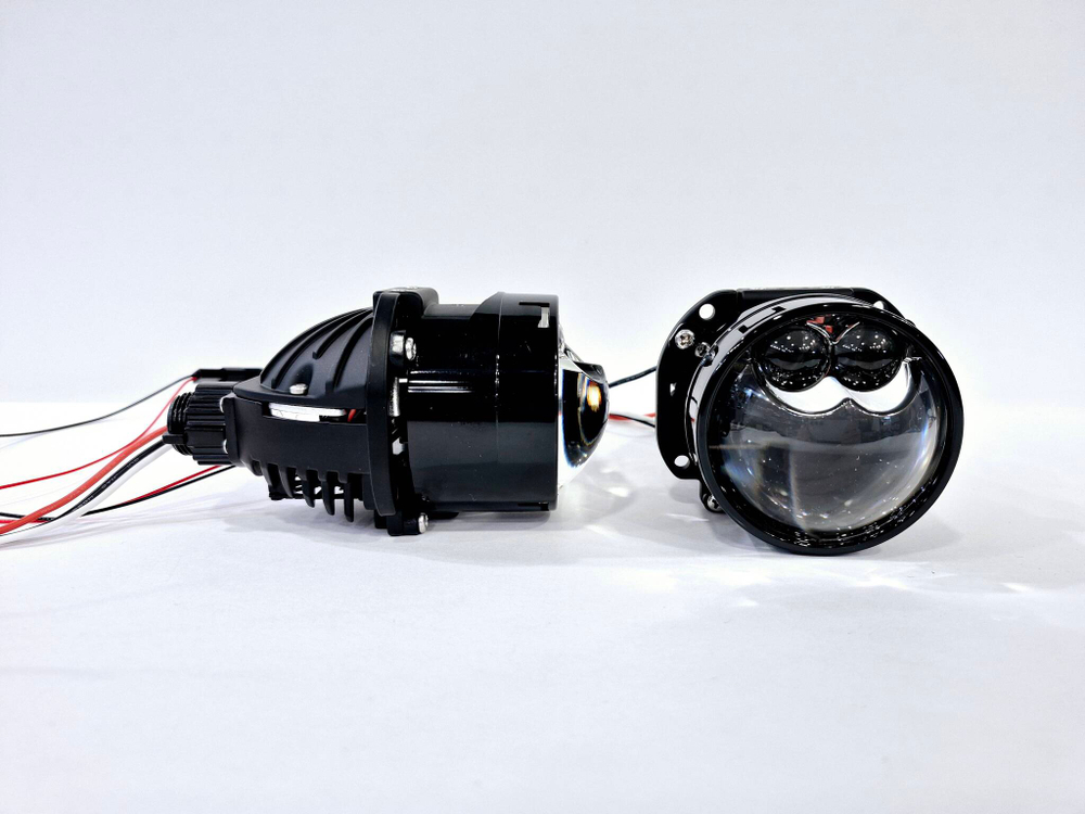 J49 Светодиодные линзы Bi-LED, 2.5 дюйма 6000K, би лед модули (2 шт., комплект)