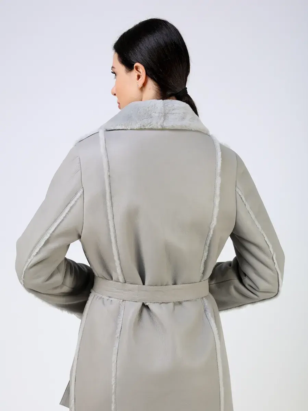 Дубленка зимняя натуральная длинная