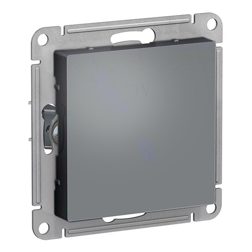 Одноклавишный выключатель 10А SE AtlasDesign, грифель [уп 10 шт] ATN000711