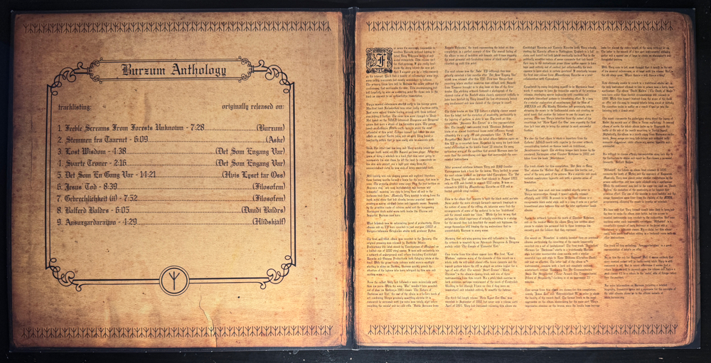 Burzum ‎– Anthology 2LP (Европа 2008г.) Т