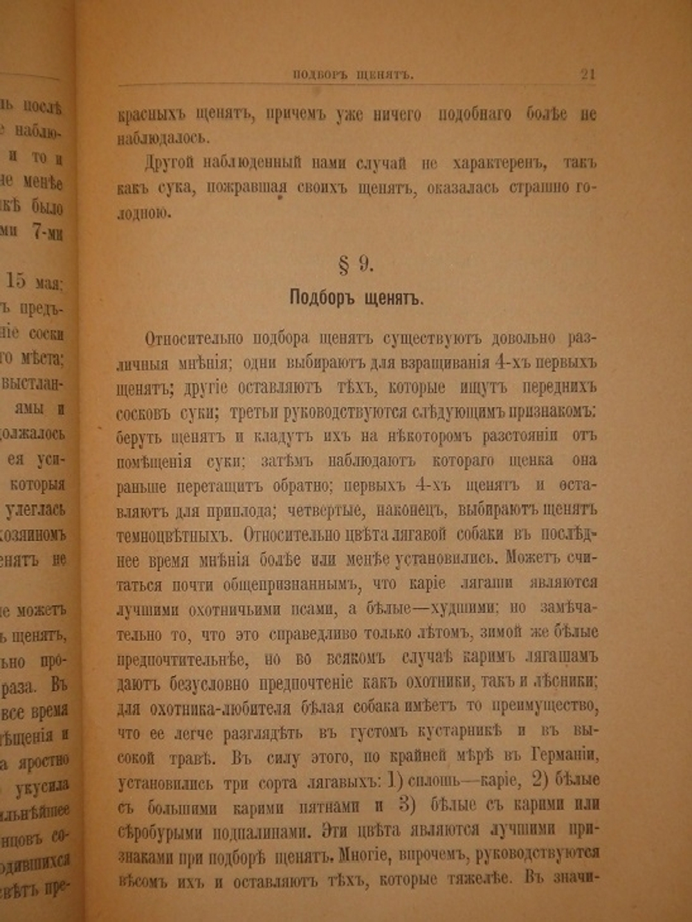 "Лягавая собака. Руководство по уходу за лягавой собакой". Фридрих Освальд. 1901г.