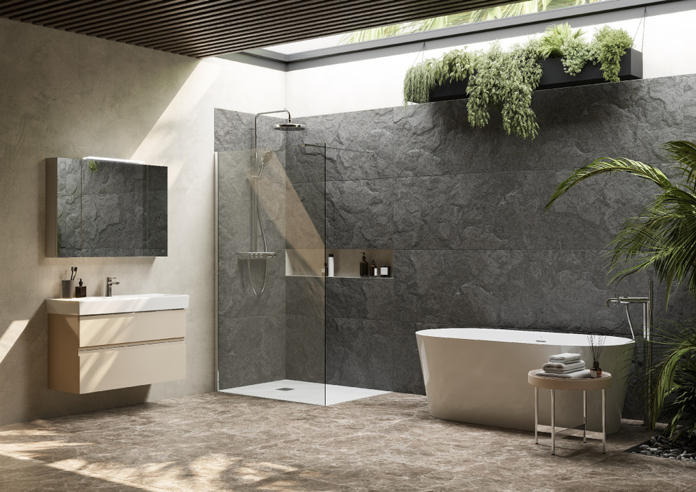 Перегородка Roca Metropolis Walk-In 1200x2000 мм, профиль хром, стекло прозрачное ZRU9307679