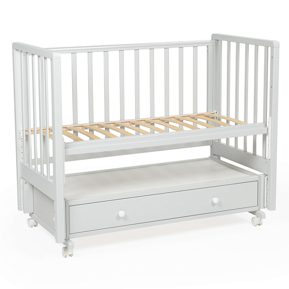 Детская кроватка Bebizaro Regency New маятник универсальный с ящиком серый