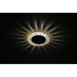 DK LED 15 CHP/WH Светильник ЭРА светодиодный круглый белая подсветка 3+3W шампань/белый | Встраиваемые LED светильники