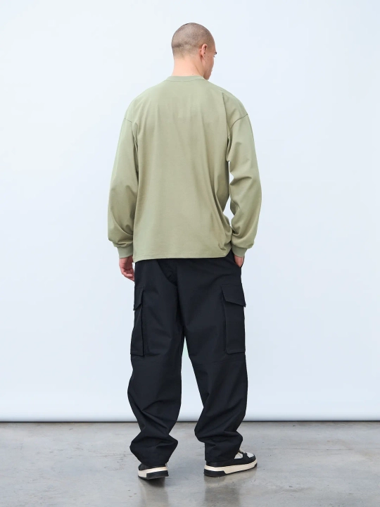 Лонгслив оверсайз (болотный) 230 г