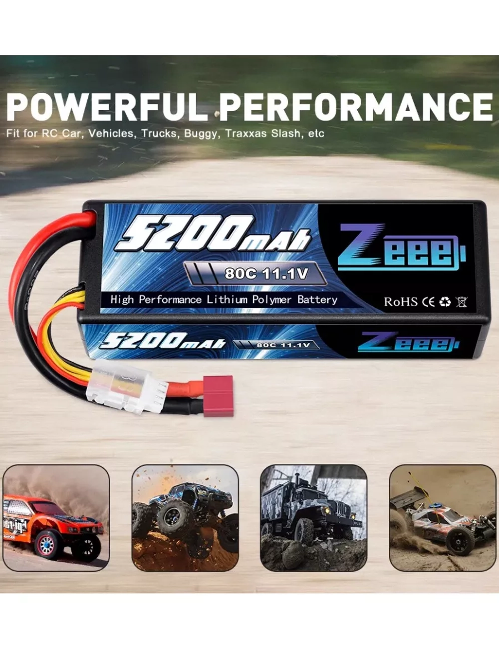 Аккумулятор для радиоуправляемой машинки Li-Po 11.1V 5200mAh