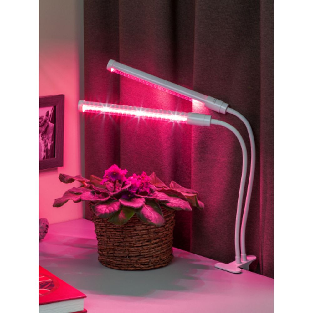 Светильник для растений на прищепке ЭРА FITO-20W-АLED красно-синего спектра 12 Вт