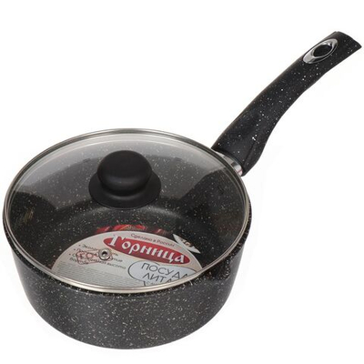 Ковш алюминий, антиприг, 2 л, пластик ручка, Горница, Гранит, кш2011аг