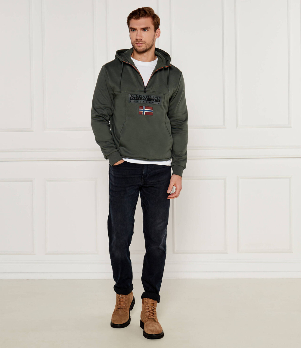 Худи Burgee Napapijri - оливковый (NP0A4I5E)