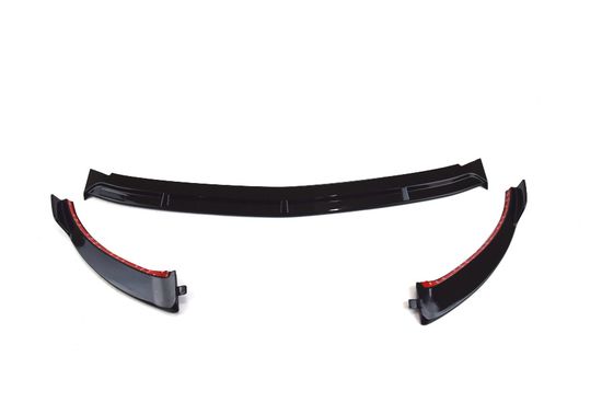 Юбка переднего бампера V.2 глянцево - черный для Mercedes E class W213 (lift)