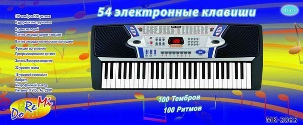 Купить Синтезатор, 54 клавиши с микрофоном 110см.