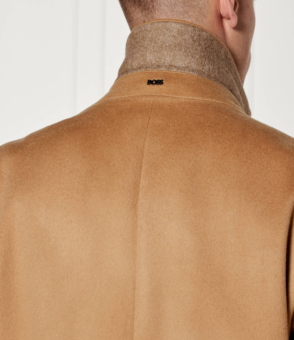 Хлопковое пальто h-hyde BOSS BLACK - бежевый(50525739)