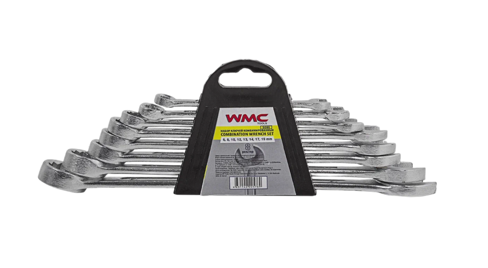 КЛЮЧИ КОМБИНИРОВАННЫЕ, НАБОР 8ПР. (6, 8, 10, 12-14, 17, 19ММ) 5086