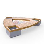 Лавка Rail Road 03 Треугольник с 3-мя вазонами