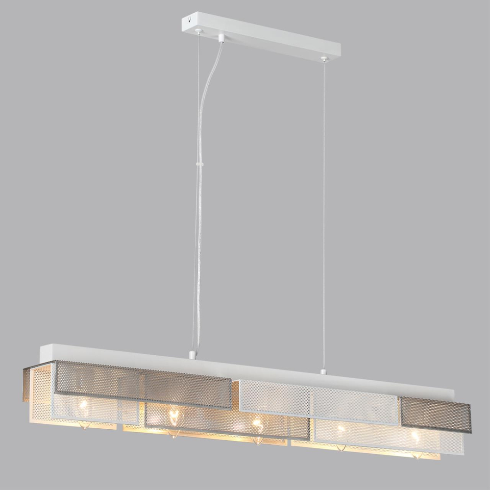 8006/5A MODERNI LN26 313 белый/никель, белый металл/металл Подвесной светильник Е14 5*40W 220V DANA