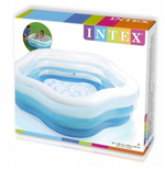 Бассейн надувной Intex 56495 Sea Shell 185х180х53 см / Пятиугольный бассейн Морская Звезда Интекс с надувным дном для дачи и отдыха