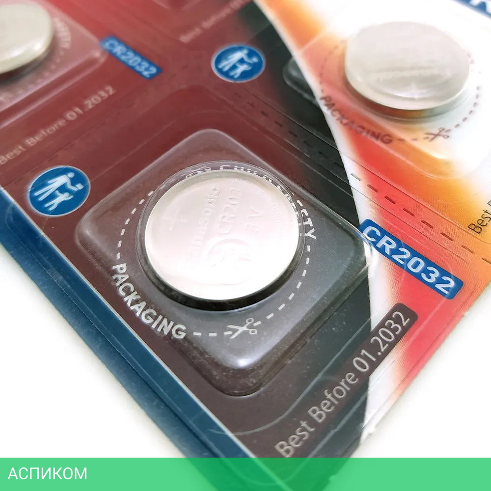 Батарейка Panasonic Lithium CR2032 BL6 (CR-2032EL/6BW)
