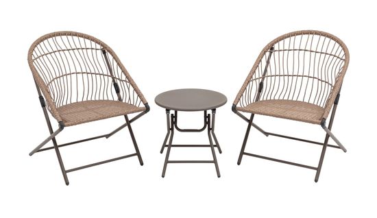 Комплект складной мебели для сада Soley коричневый