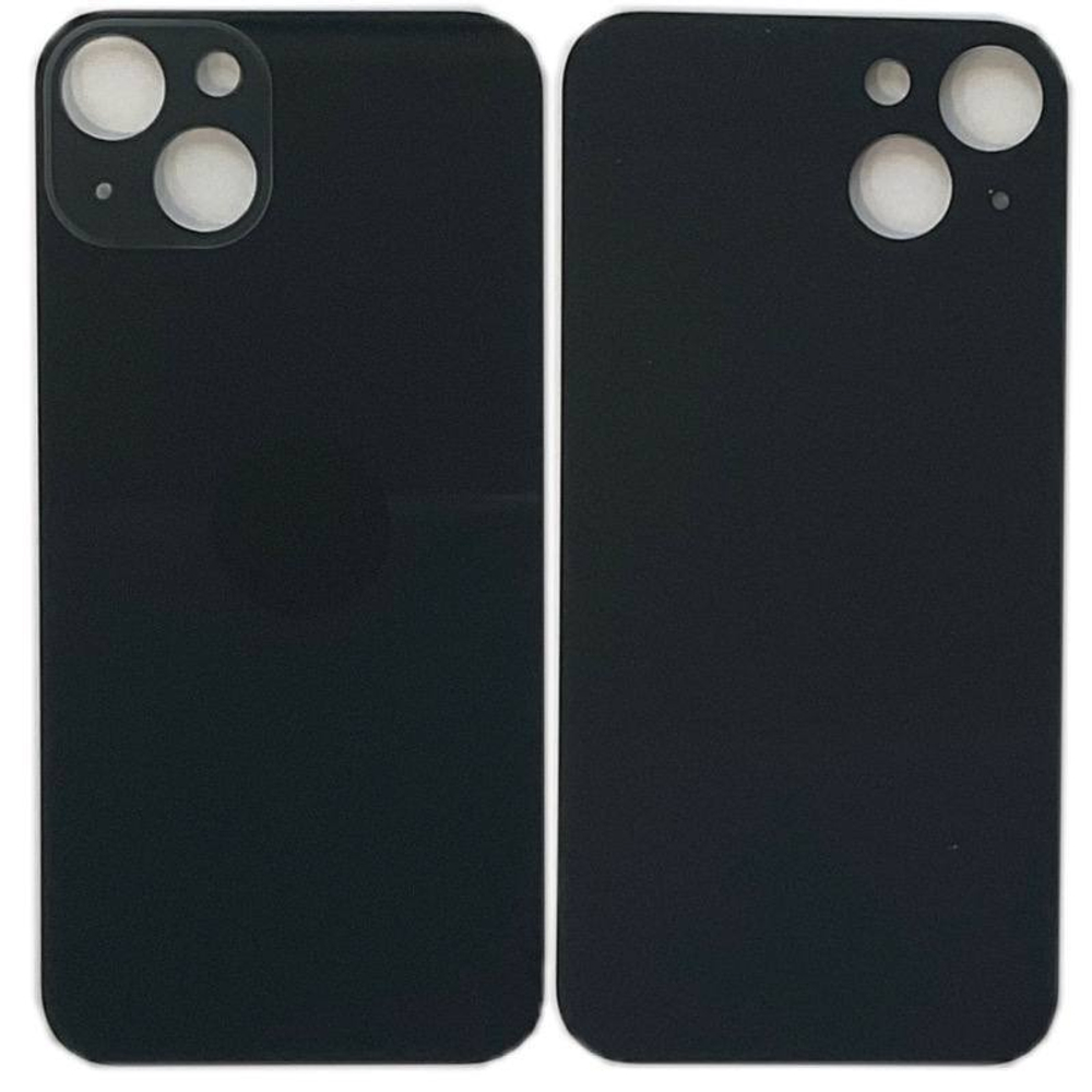 Задняя крышка для Apple iPhone 13 Черный (стекло, широкий вырез под камеру)
