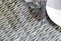 "Капучино" лаунж-зона из искусственного ротанга (гиацинт), цвет серый