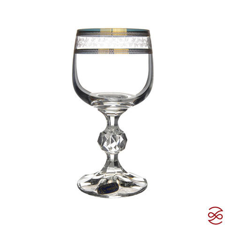 Золотой лист Клаудиа Набор бокалов для вина 150 мл Кристалай (6 шт)