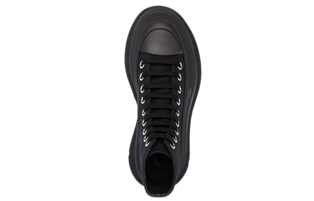 Alexander McQueen Tread Slick Lace Up Boot Black Women"s