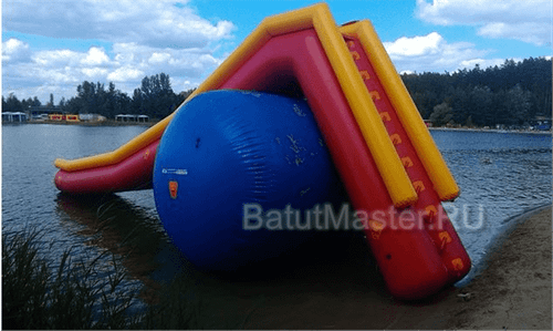 Надувная водная герметичная горка «Эльбрус» 12x5x5 м