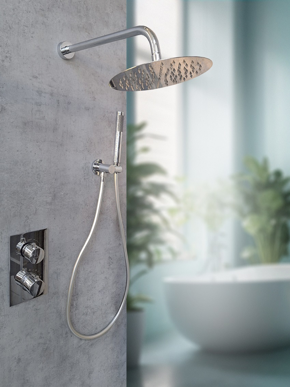 Душевая система с термостатом AltroBagno Unione 040407 Cr