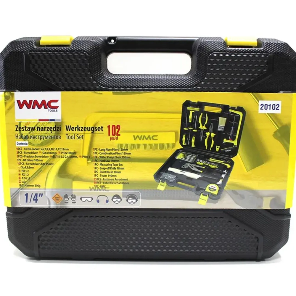 Набор инструментов 102пр. 1/4''(6гр.)(5-13мм) WMC TOOLS WMC-20102